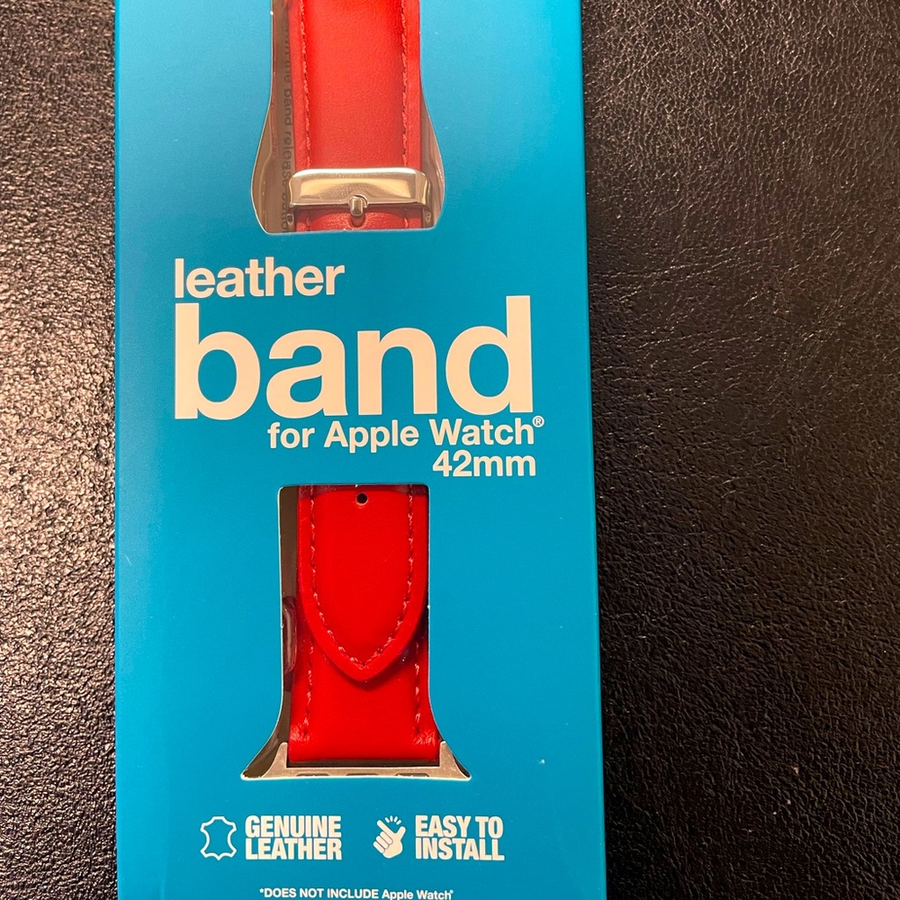 New in the box red leather 42mm Apple Watch band